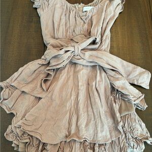 Altar'd State women’s XXS Ruffled shorts Jumpsuit in Soft Pink